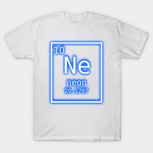 Neon Element Dark Blue Periodic Table Chemistry Nerd Costume T-Shirt T-Shirt